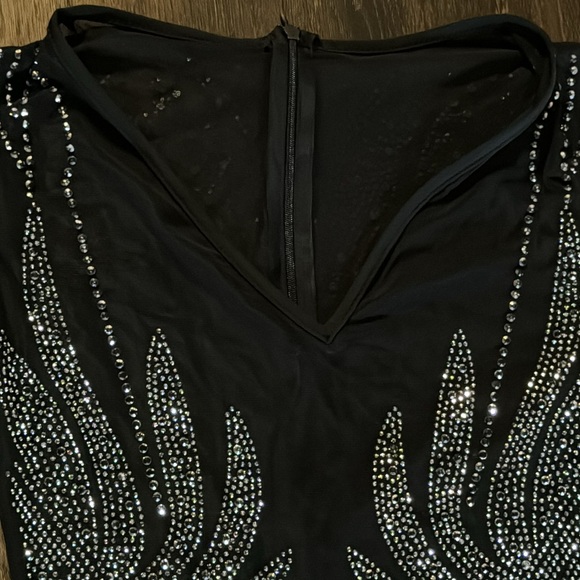 Windsor Black Sheer Dress with Rhinestone 🖤🖤 - Picture 5 of 10